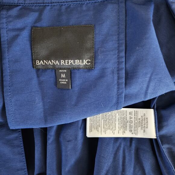 Banana republic Spring Opera Coat Spring Navy Trench Size Medium - Picture 7 of 11